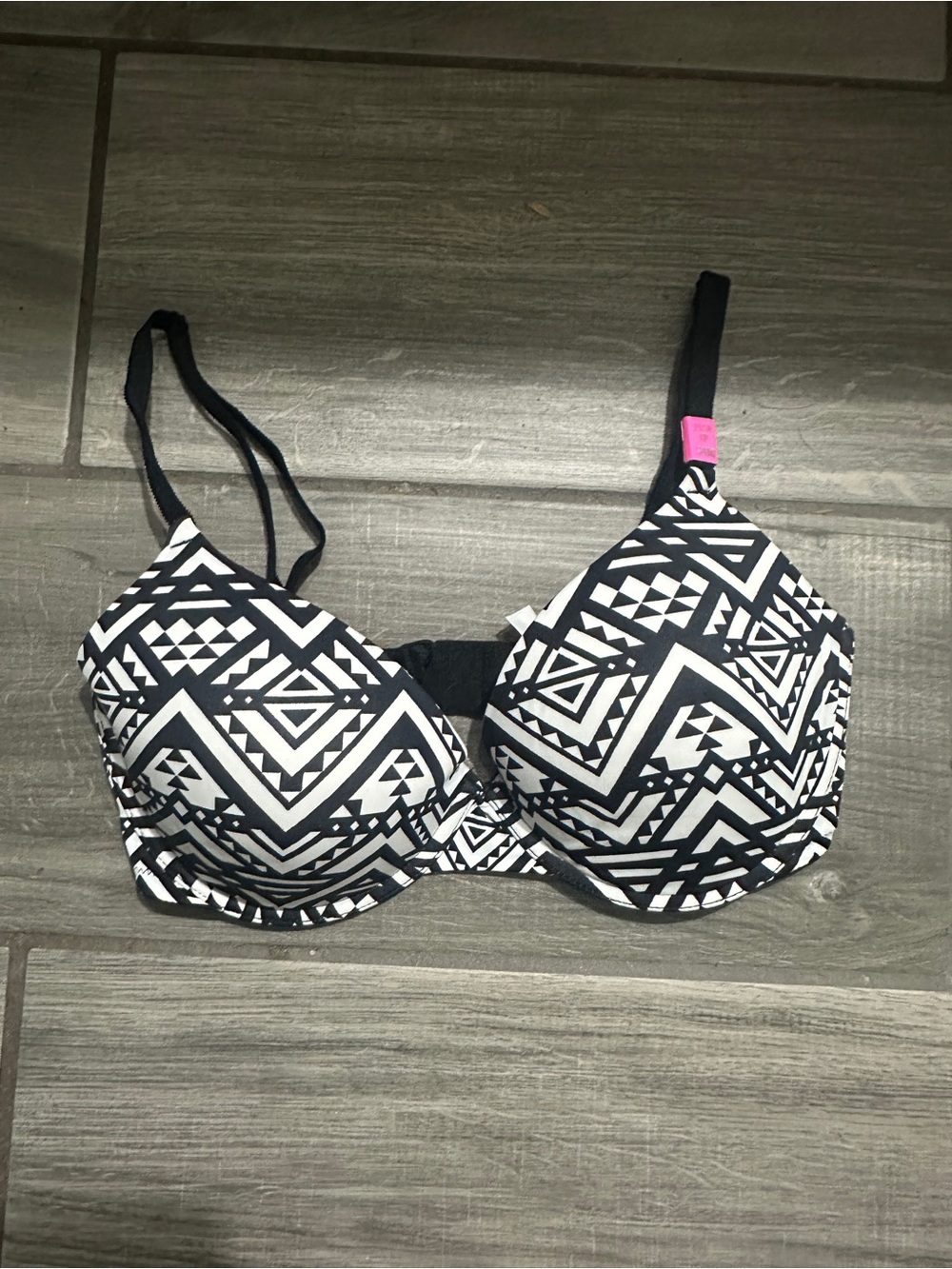 Black & White tribal Aztec Victoria secret pink  Underwire Push-Up Bra